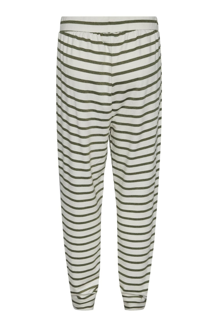 Pieces - Pcbibi Pant - 4428917 Deep Lichen Green CLOUD DANCER Bukser