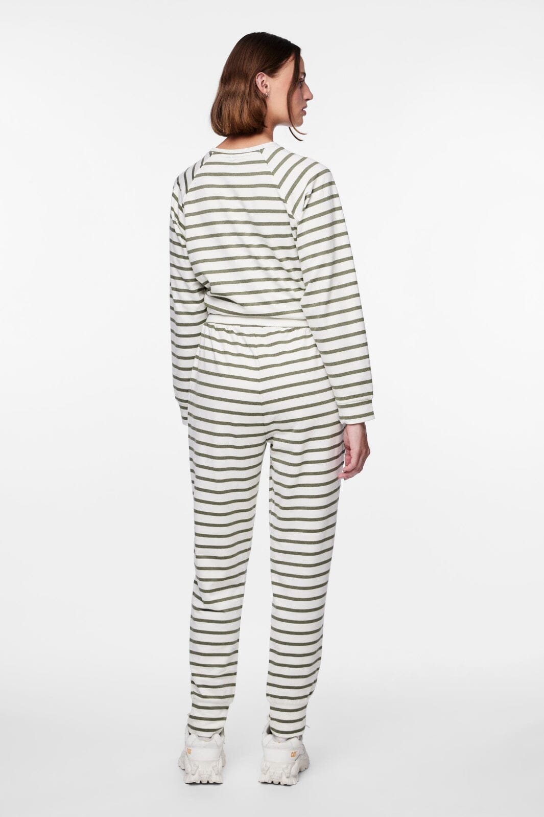 Pieces - Pcbibi Pant - 4428917 Deep Lichen Green CLOUD DANCER Bukser