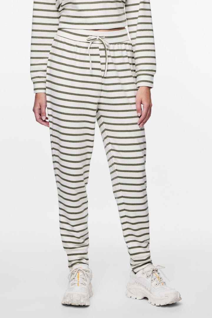 Pieces - Pcbibi Pant - 4428917 Deep Lichen Green CLOUD DANCER Bukser