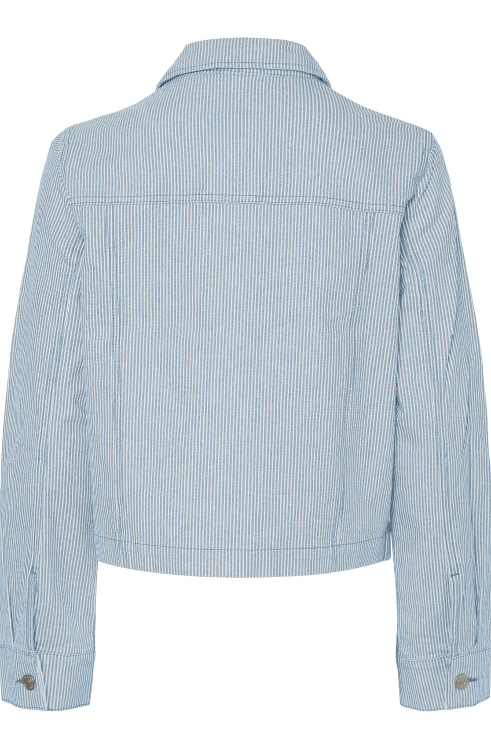 Pieces - Pcbillo Denim Jacket - 4819961 Light Blue Denim White Stripes Jakker