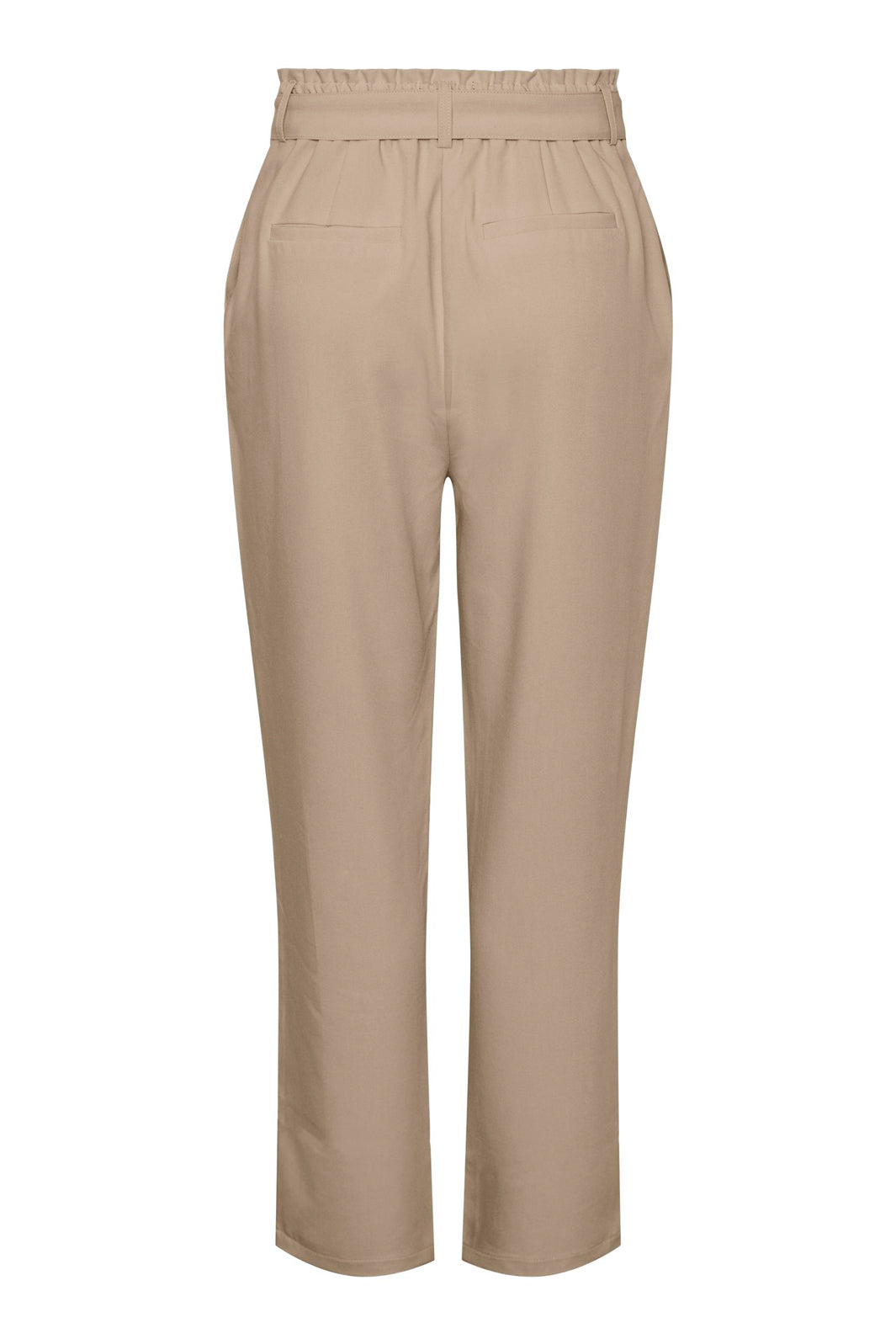 Pieces - PcBoss Hw Paperbag Straight Pants Noos - White Pepper Bukser