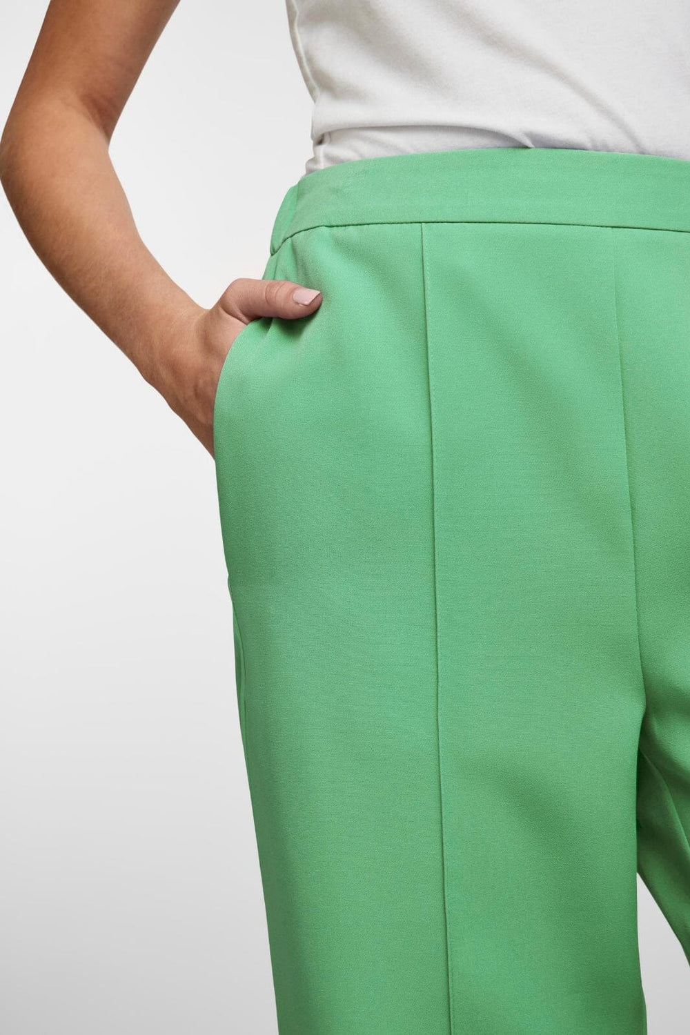 Pieces - Pcbossy Hw Wide Pants - Absinthe Green Bukser