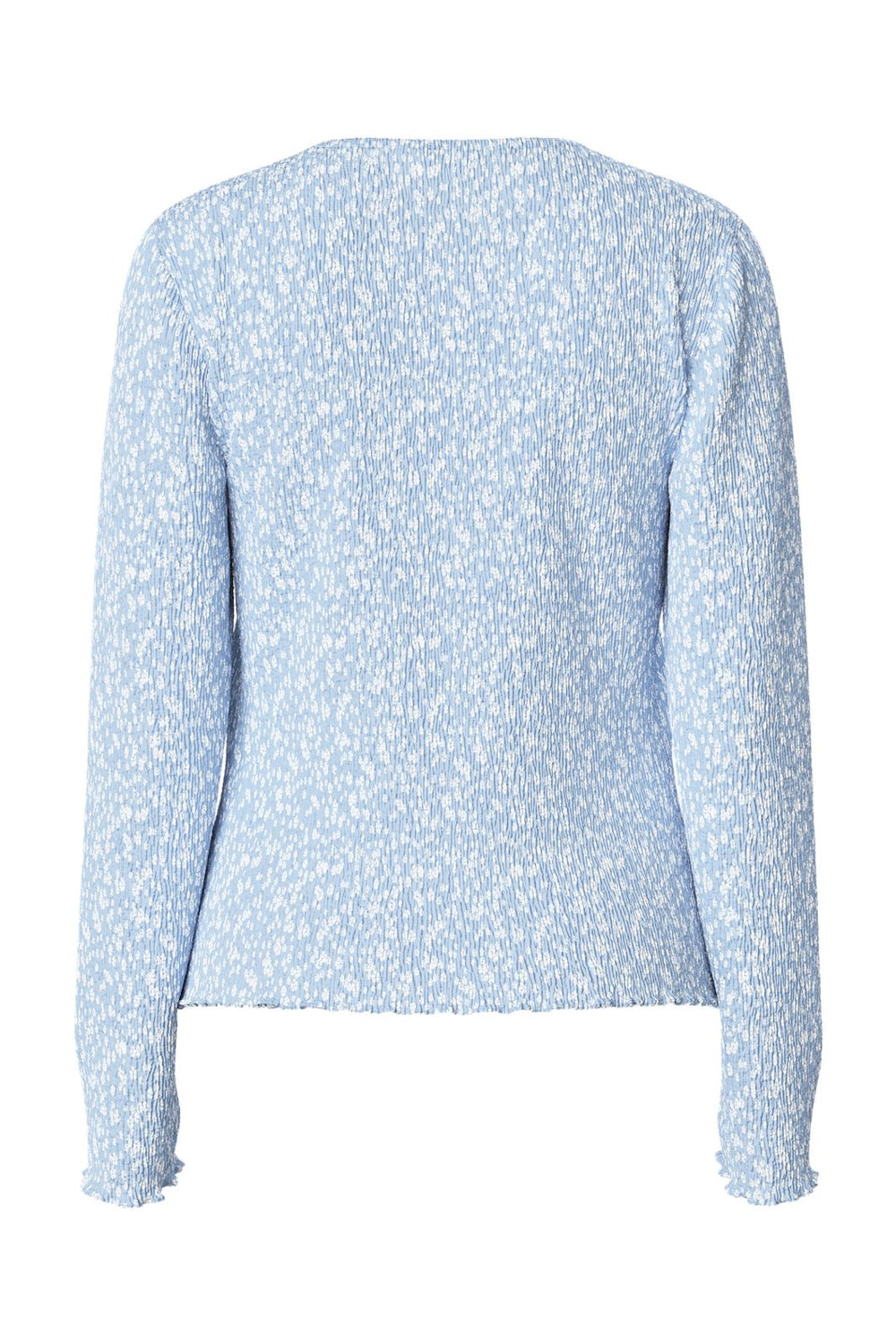 Pieces - Pcflora Ls Top - 4640500 Cashmere Blue Flower