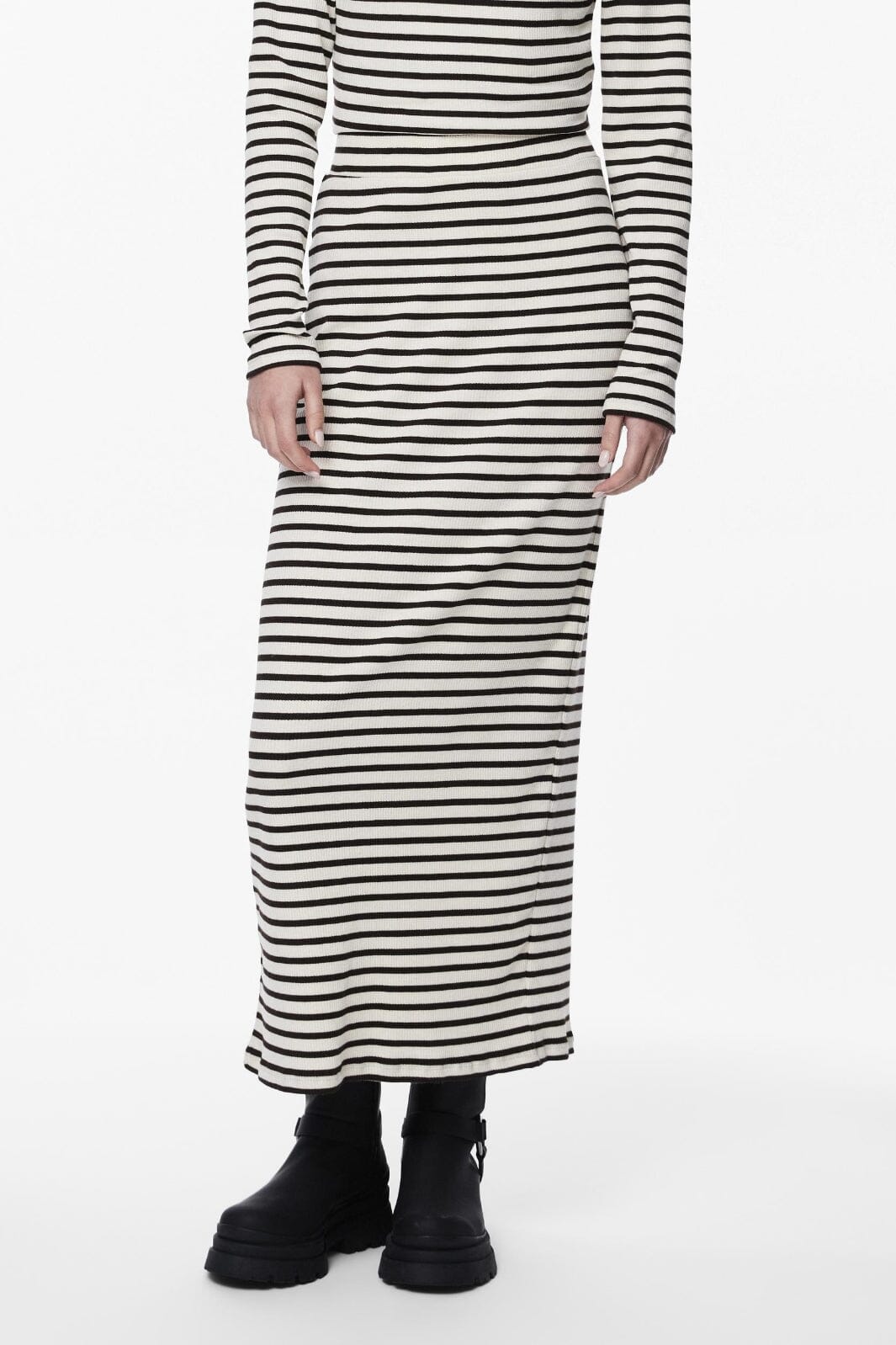 Pieces - Pcjuna Ankle Skirt - 4586441 Cloud Dancer Brown Nederdele