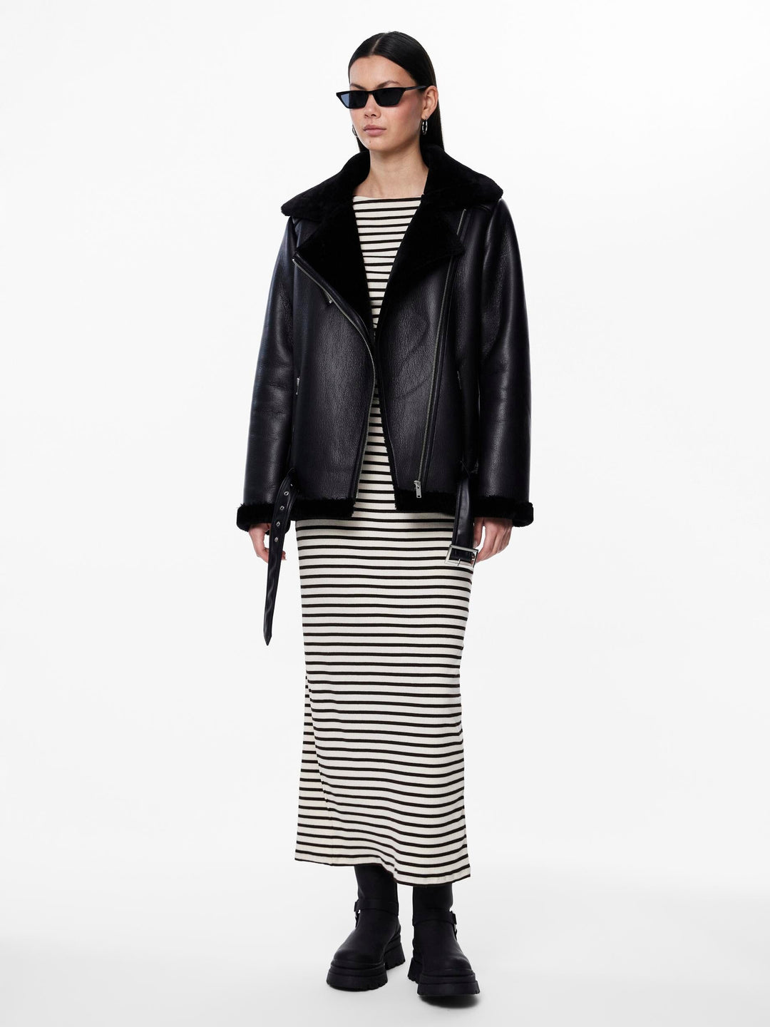 Pieces - Pcjuna Ankle Skirt - 4586441 Cloud Dancer Brown Nederdele