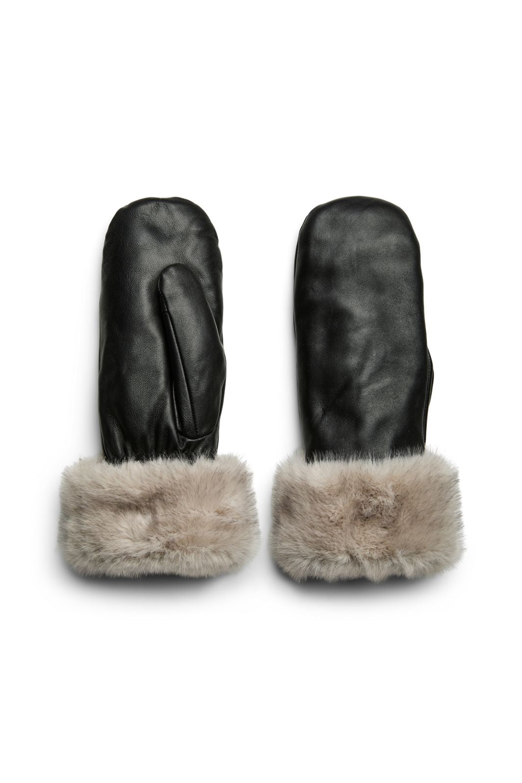 Pieces - Pcjutlandia Leather Mittens - 4836235 Black