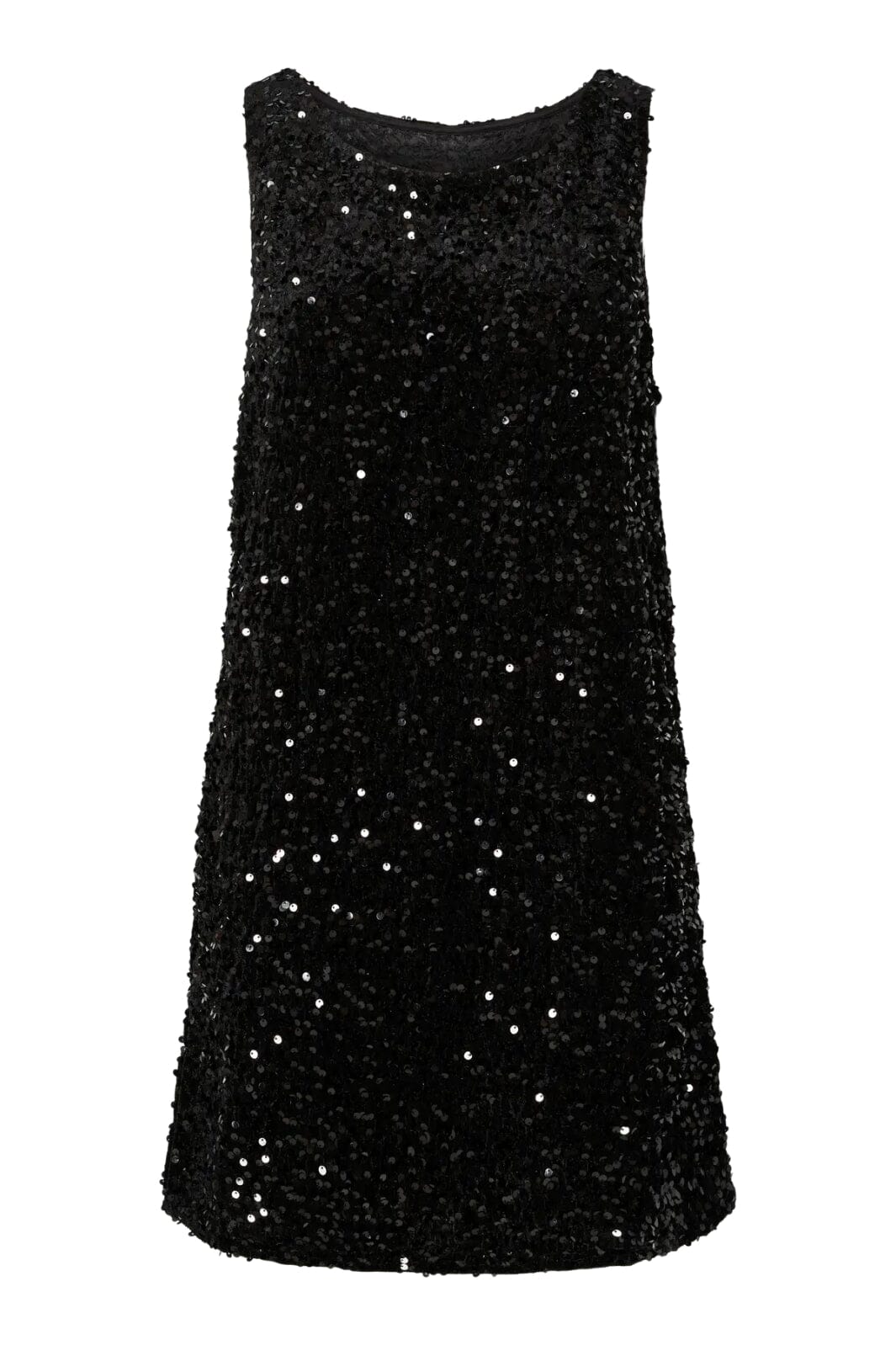 Pieces - Pckam Sl Tank Rev. Mini Dress - 4859019 Black Black Sequins Kjoler