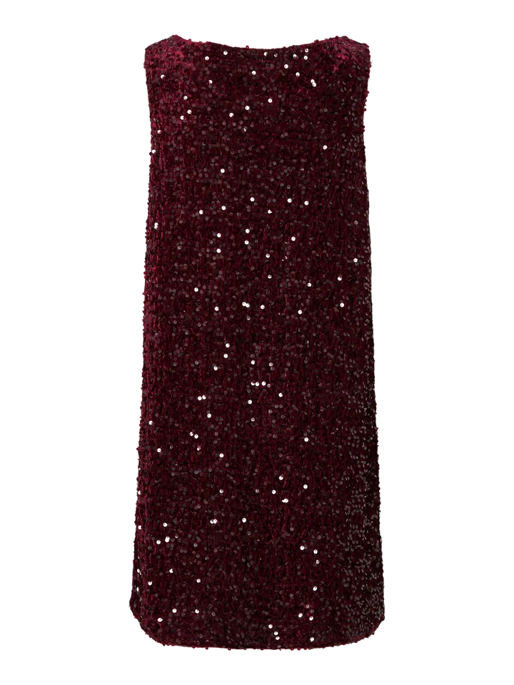 Pieces - Pckam Sl Tank Rev. Mini Dress - 4859169 Tawny Port Tawney Port Sequins Kjoler