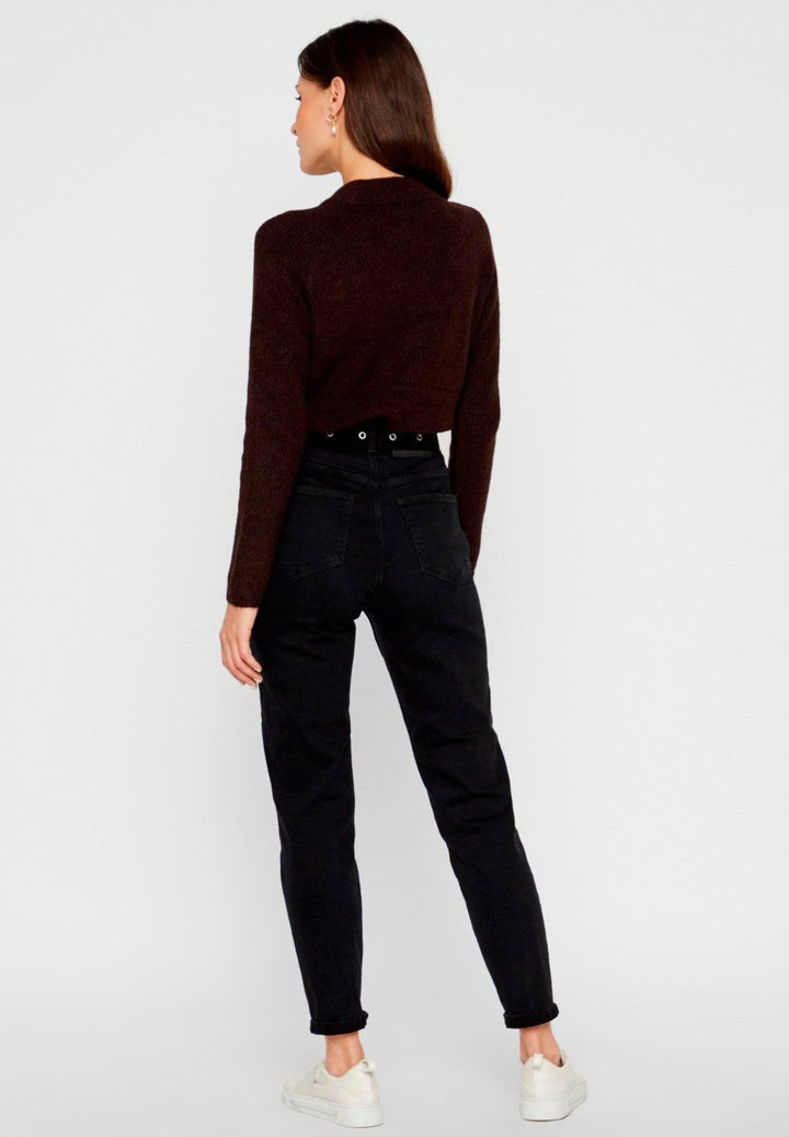 Pieces - PcKesia Mom HW Ank. Jeans NOOS - Black Denim Jeans