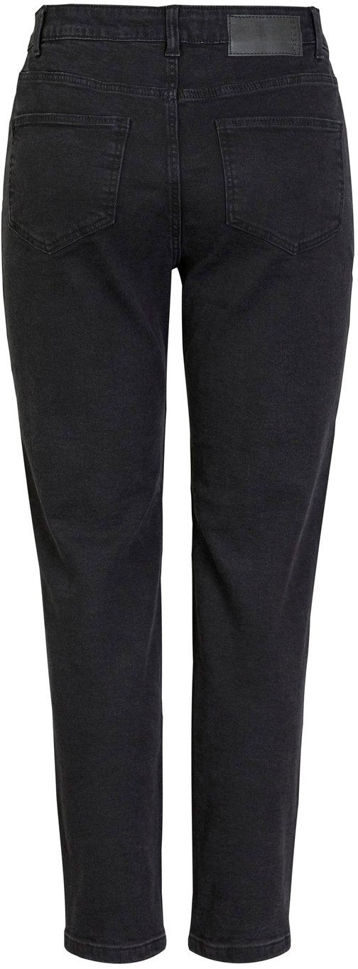 Pieces - PcKesia Mom HW Ank. Jeans NOOS - Black Denim Jeans