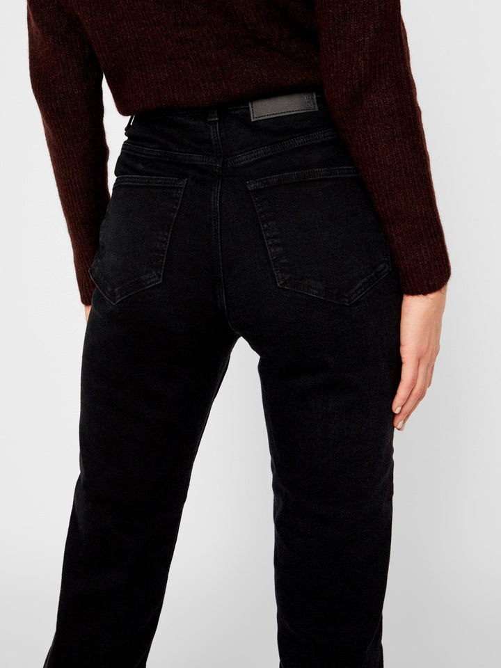 Pieces - PcKesia Mom HW Ank. Jeans NOOS - Black Denim Jeans