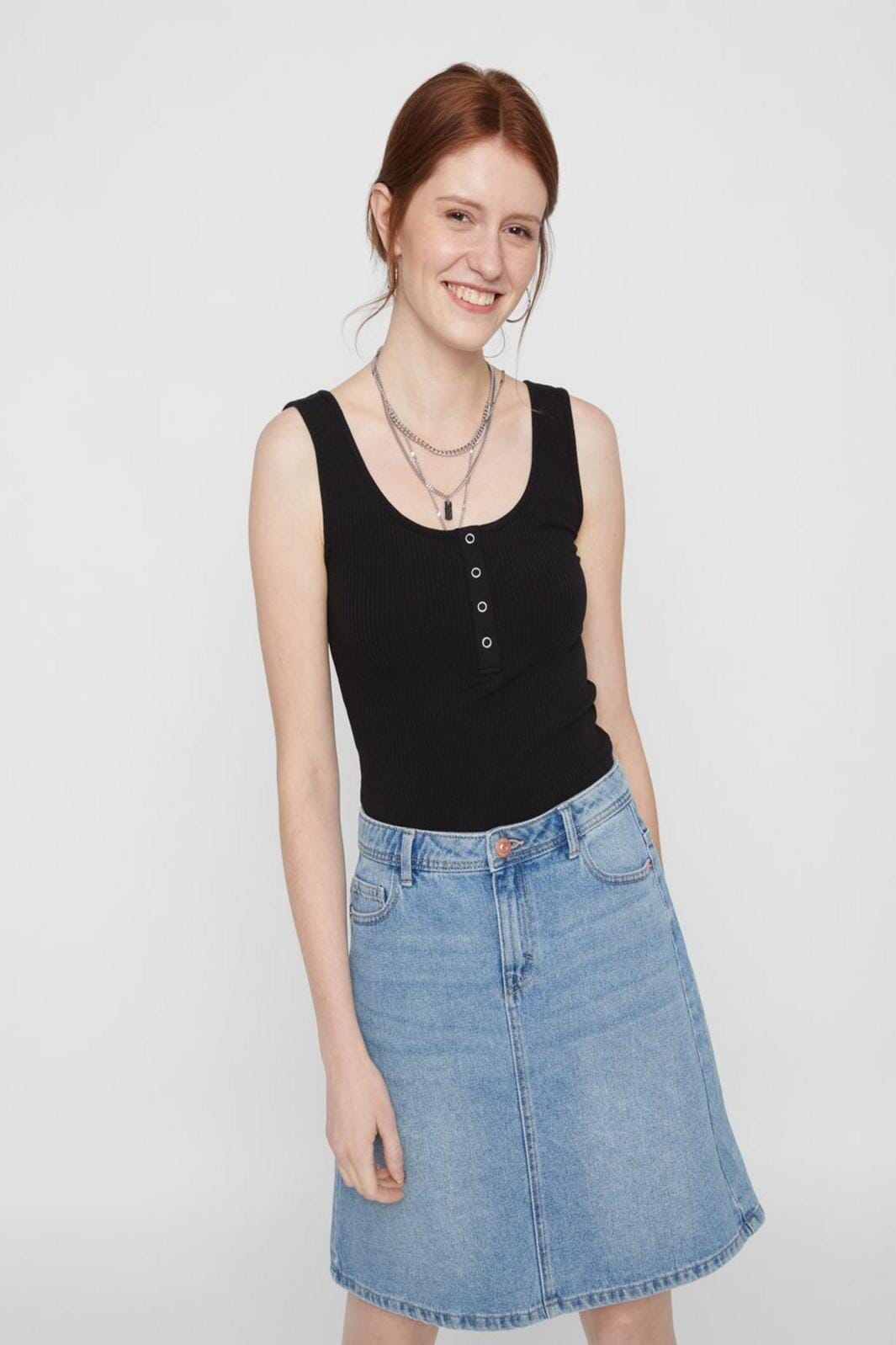 PIECES - Kitte Tank Top - Black Toppe