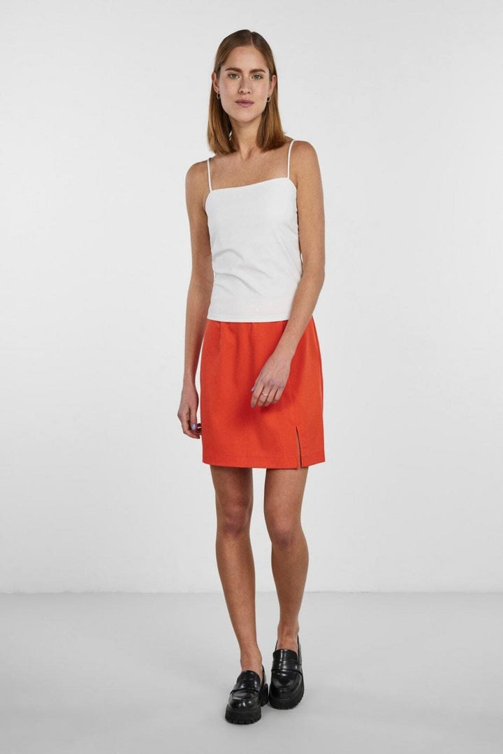 Pieces - Pcminni Strap Top - 4318970 Bright White Toppe