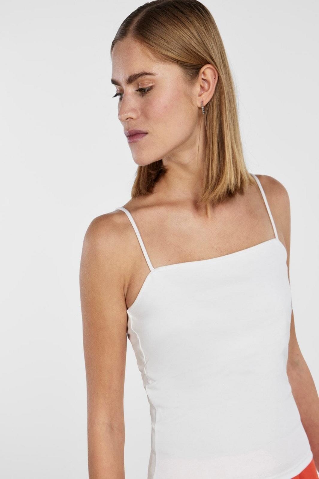 Pieces - Pcminni Strap Top - 4318970 Bright White Toppe