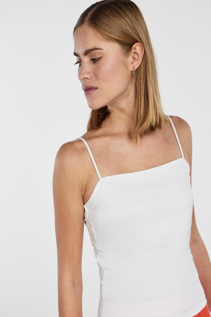 Pieces - Pcminni Strap Top - 4318970 Bright White Toppe
