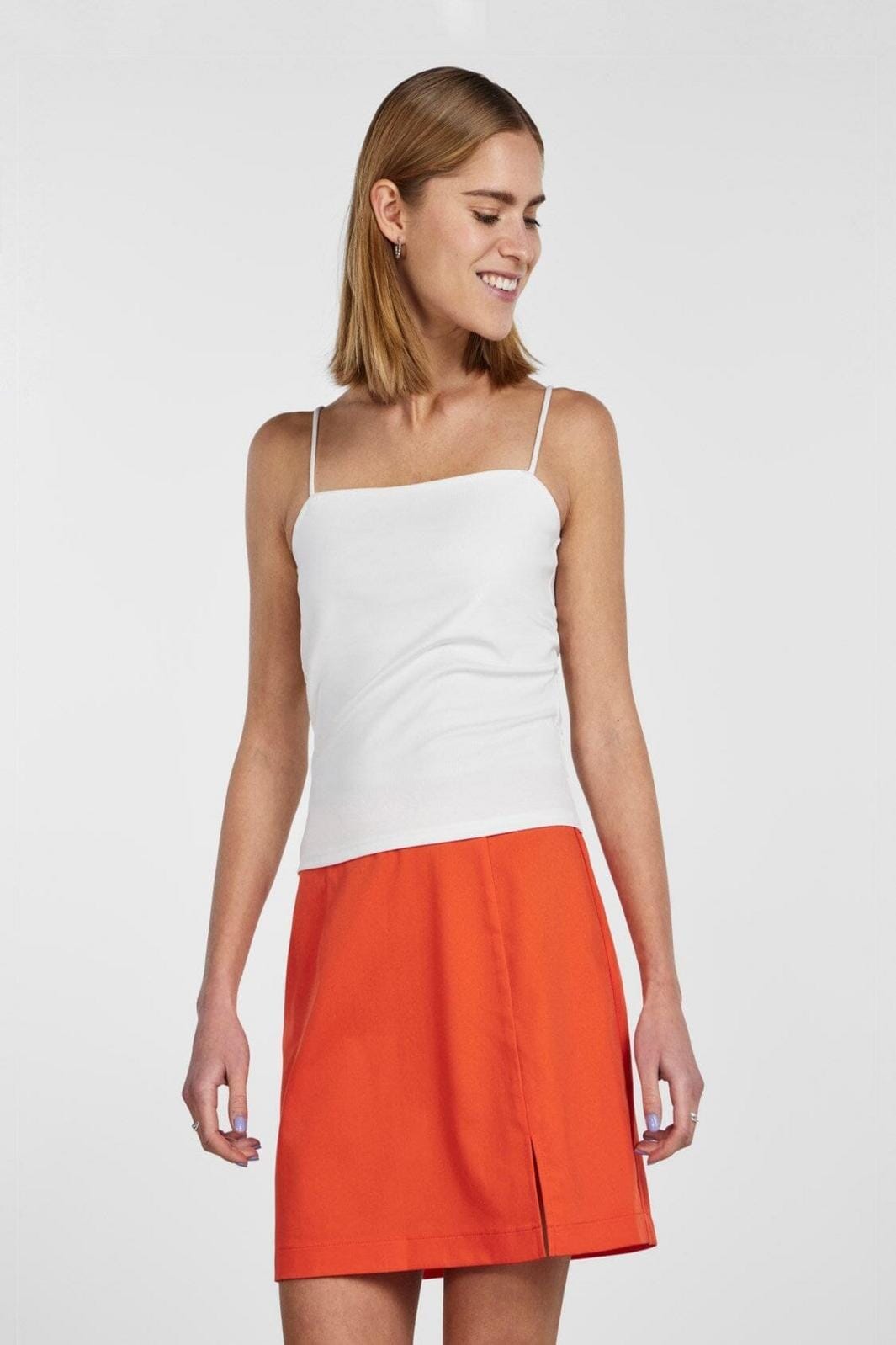 Pieces - Pcminni Strap Top - 4318970 Bright White Toppe
