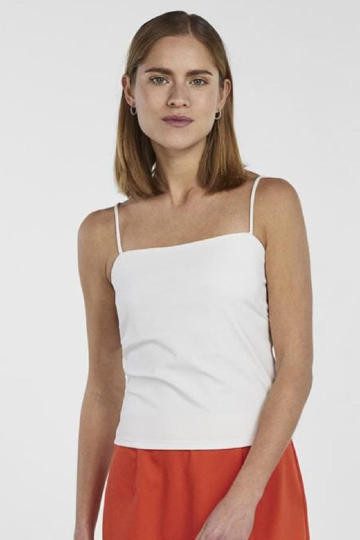 Pieces - Pcminni Strap Top - 4318970 Bright White Toppe