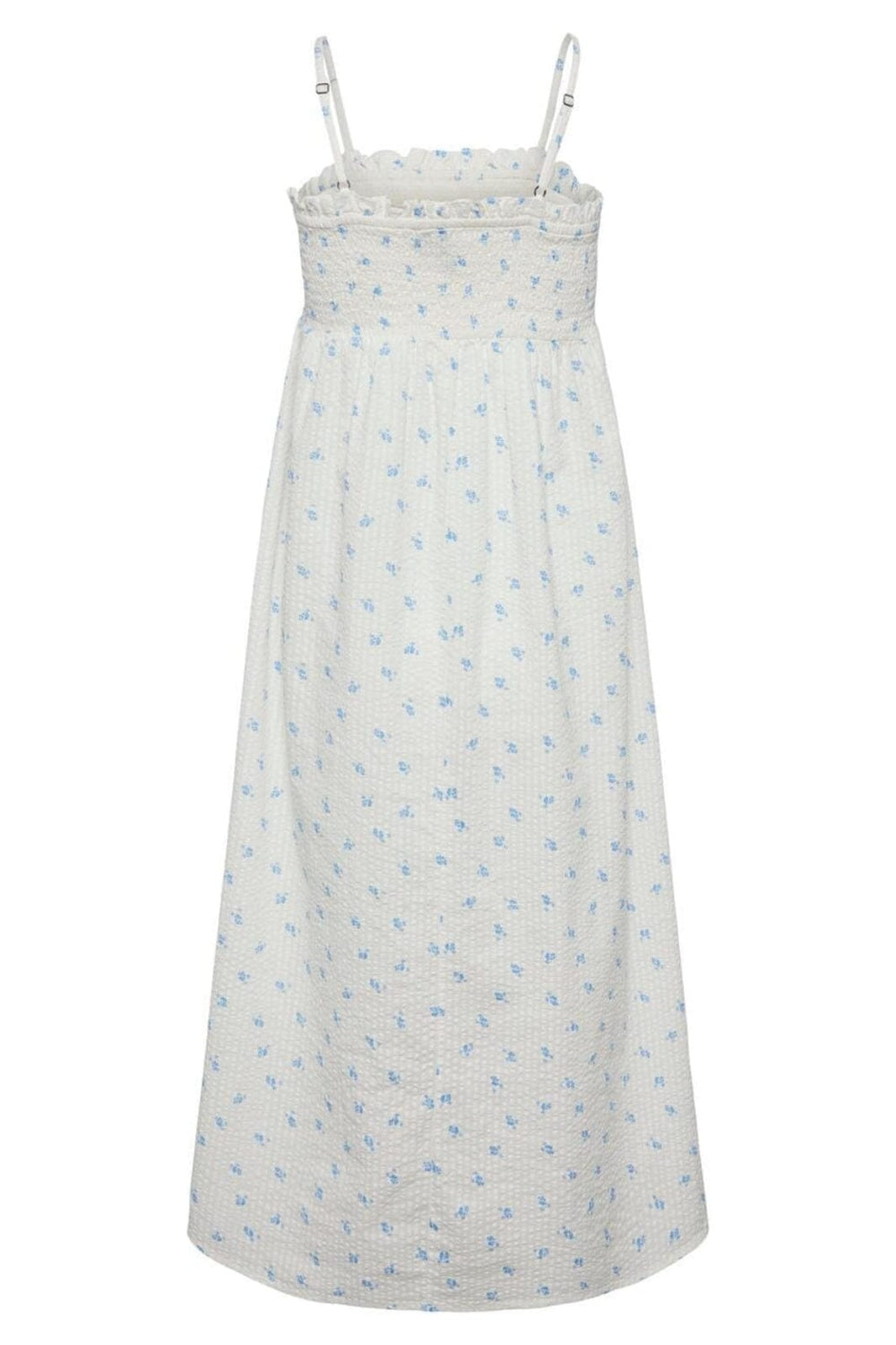 Pieces - Pcmira Strap Midi Dress - 4362014 Cloud Dancer All Aboard Flower Kjoler