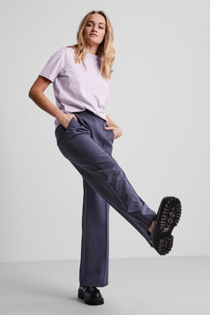 Pieces - Pcria Ss Fold Up Solid Tee - Lavendula T-shirts