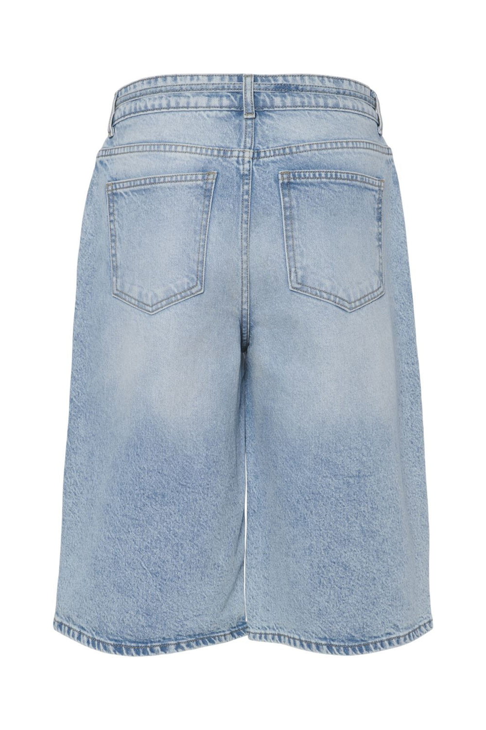 Pieces - Pcselma Wide Denim Shorts - 4768145 Light Blue Denim
