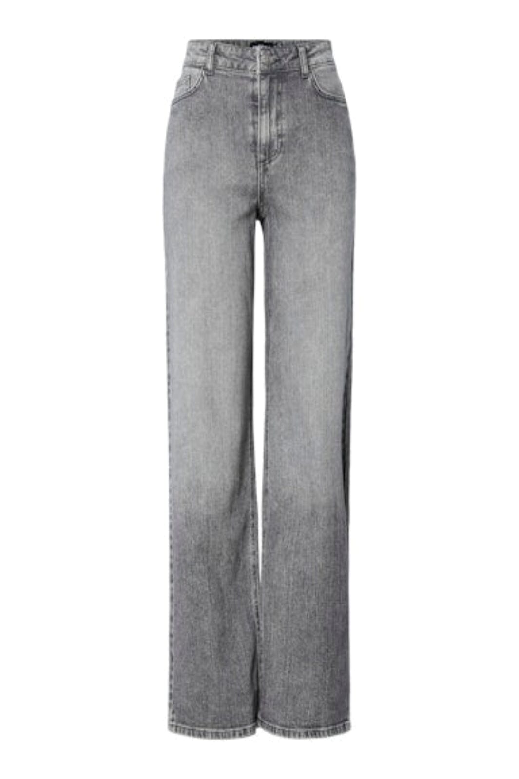 Pieces - Pcsilke Wide Jeans Mg - 4826814 Medium Grey Denim Jeans