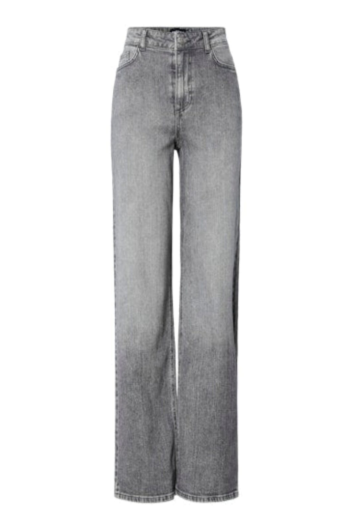 Pieces - Pcsilke Wide Jeans Mg - 4826814 Medium Grey Denim Jeans