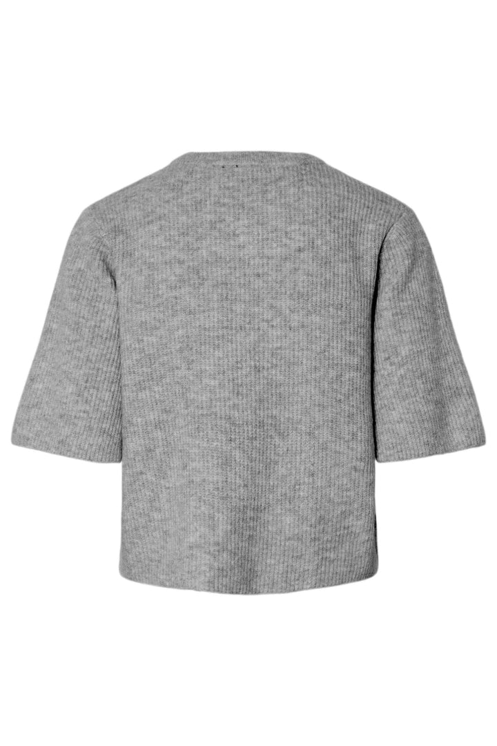 Pieces - Pcsilly Ss O-Neck Knit Cardigan - 4861139 Medium Grey Melange
