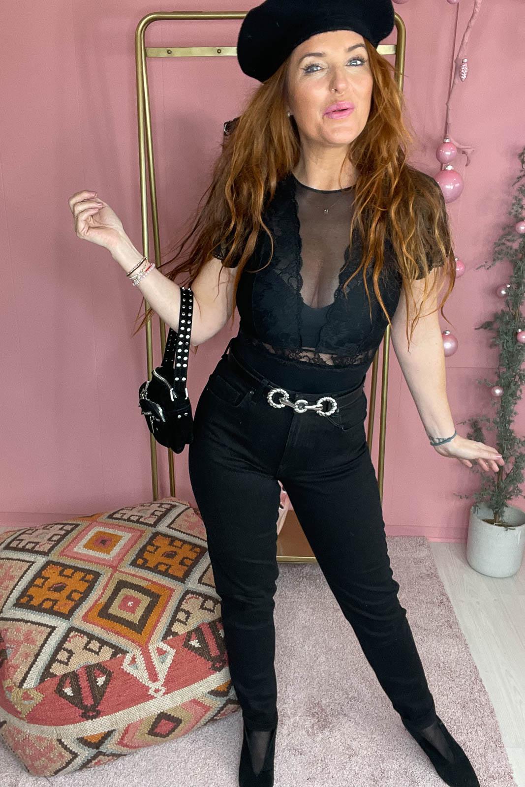 PIECES - Sicca SS Bodystocking - Black Bodystockings