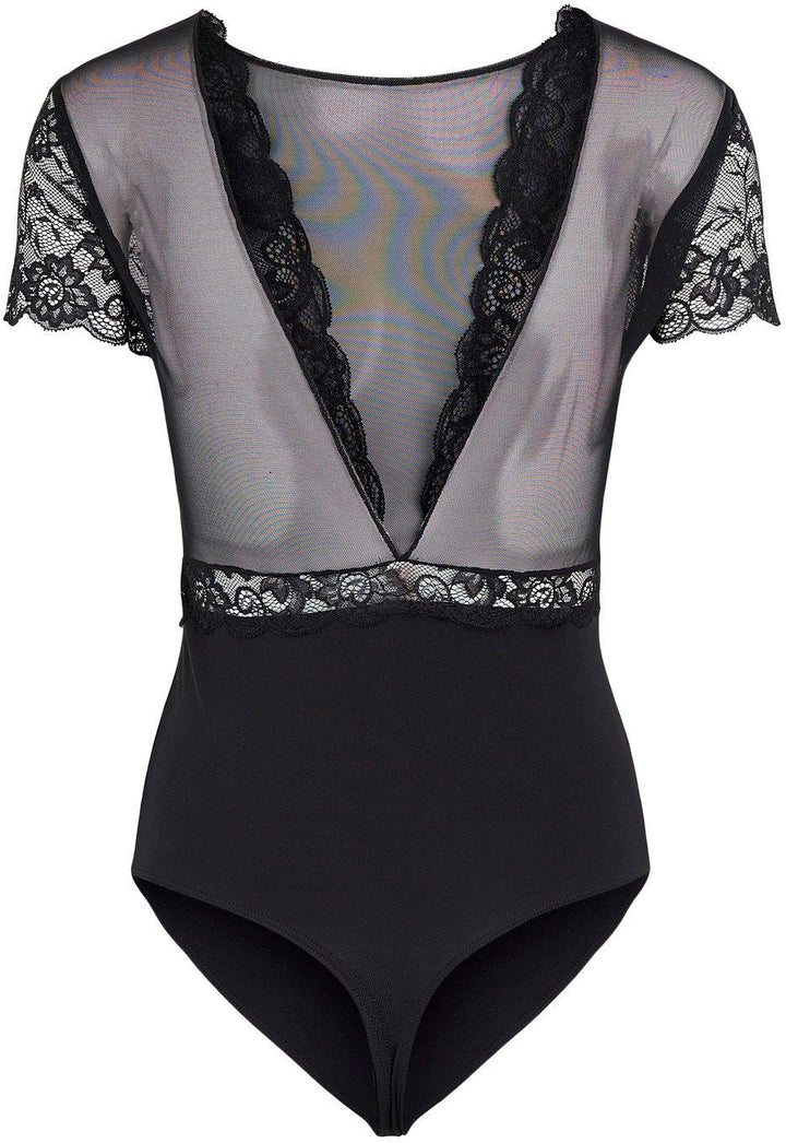 PIECES - Sicca SS Bodystocking - Black Bodystockings
