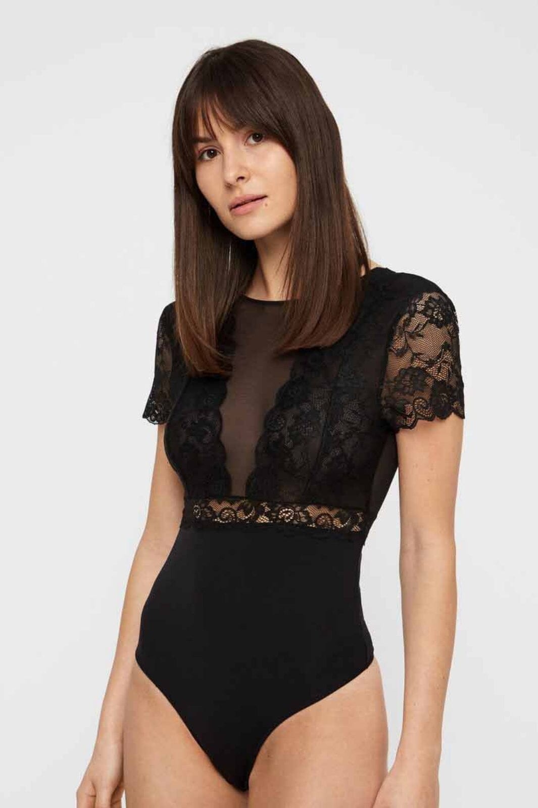 Pieces - Sicca SS Bodystocking - Black Bodystockings