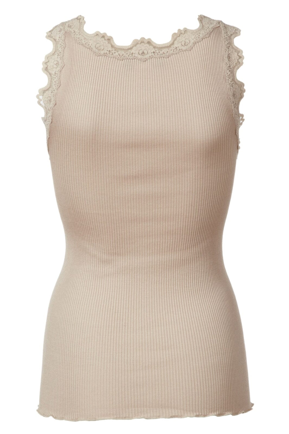 Rosemunde - Silk Top W/Lace - 826 Cacao Toppe