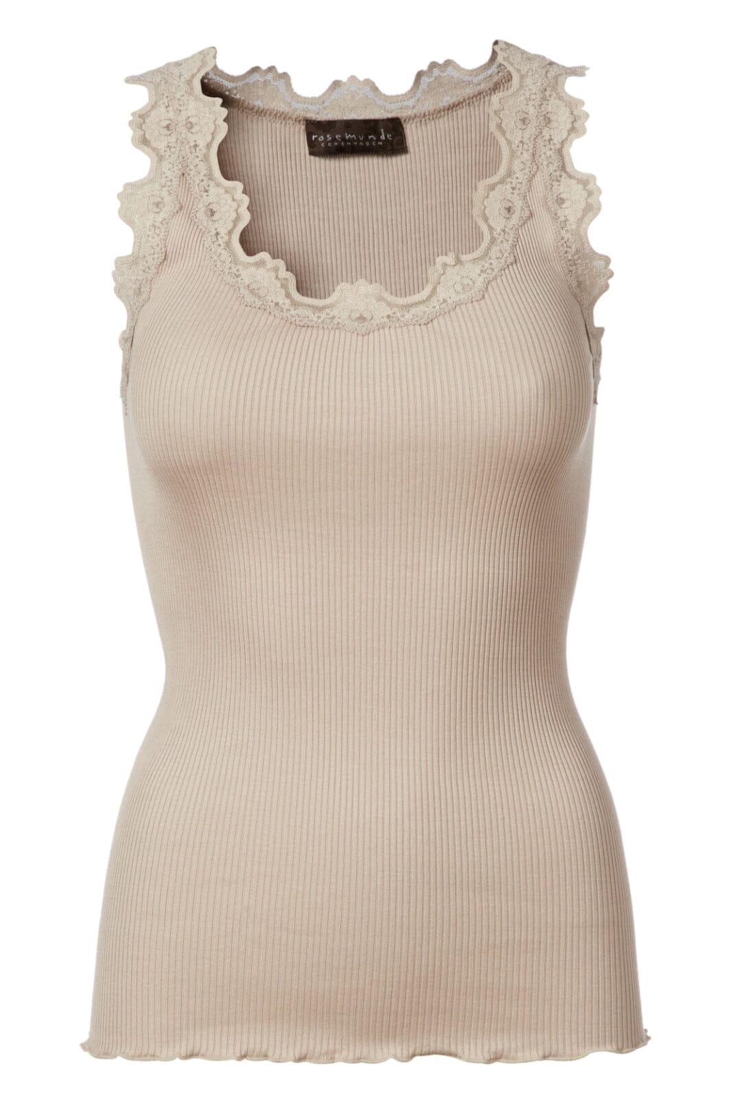 Rosemunde - Silk Top W/Lace - 826 Cacao Toppe