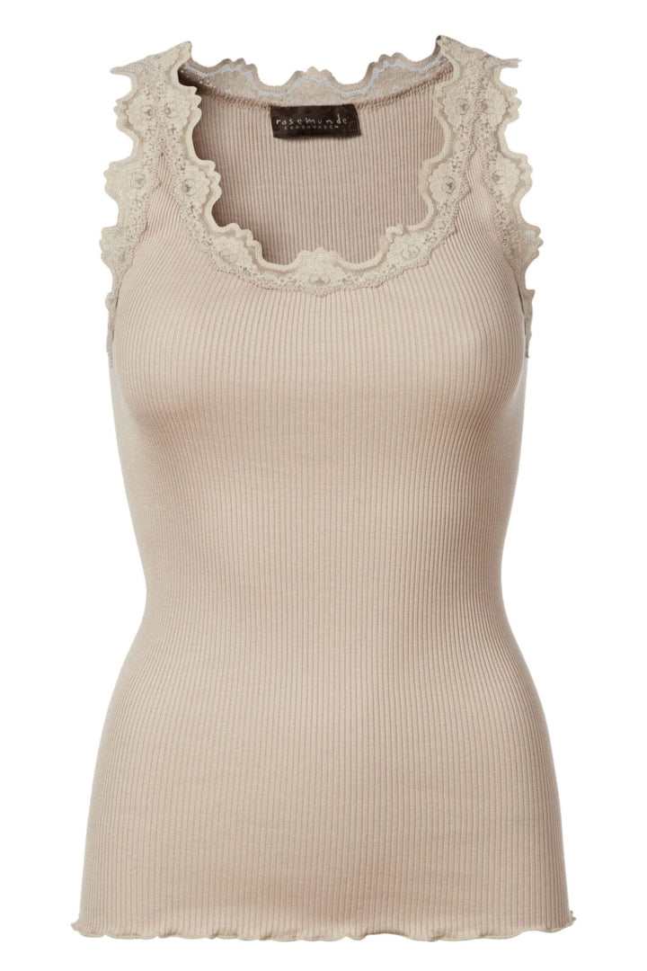 Rosemunde - Silk Top W/Lace - 826 Cacao Toppe