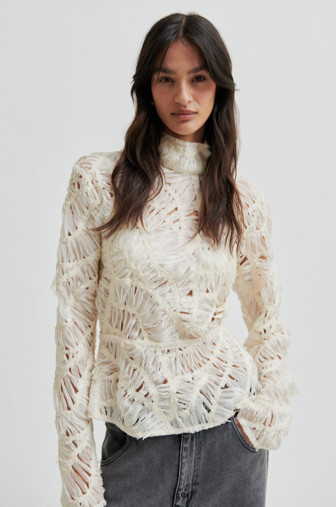 Second Female - Sibelle Blouse 60189 - 1045 Jet Stream Bluser