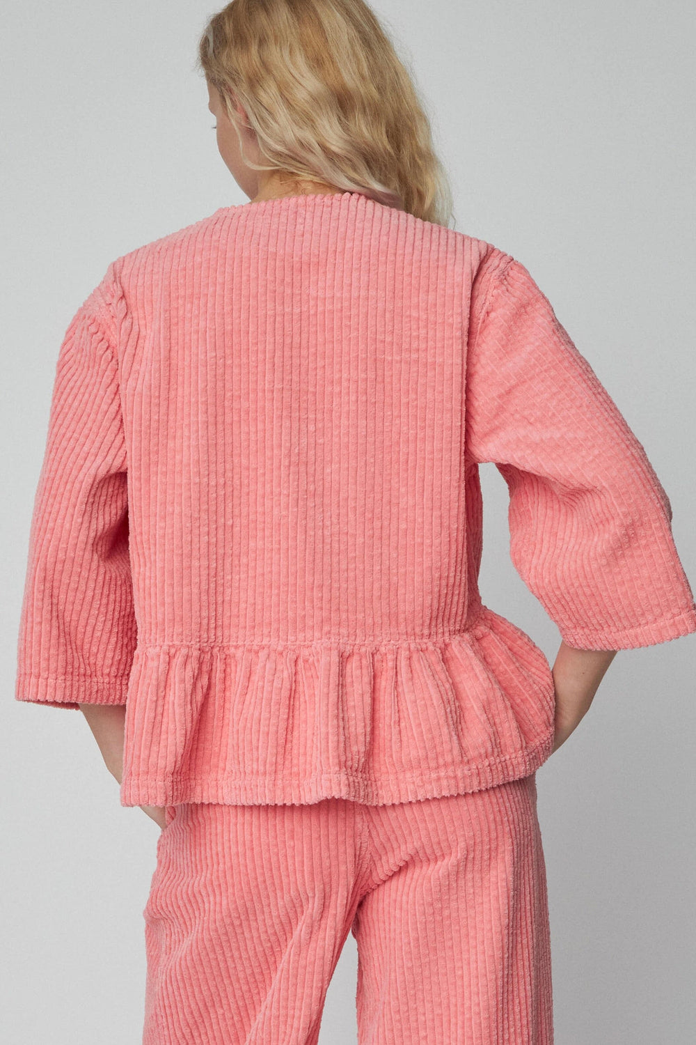 Stella Nova - Corduroy Bow Blouse - 567 Amazing Pink Skjorter