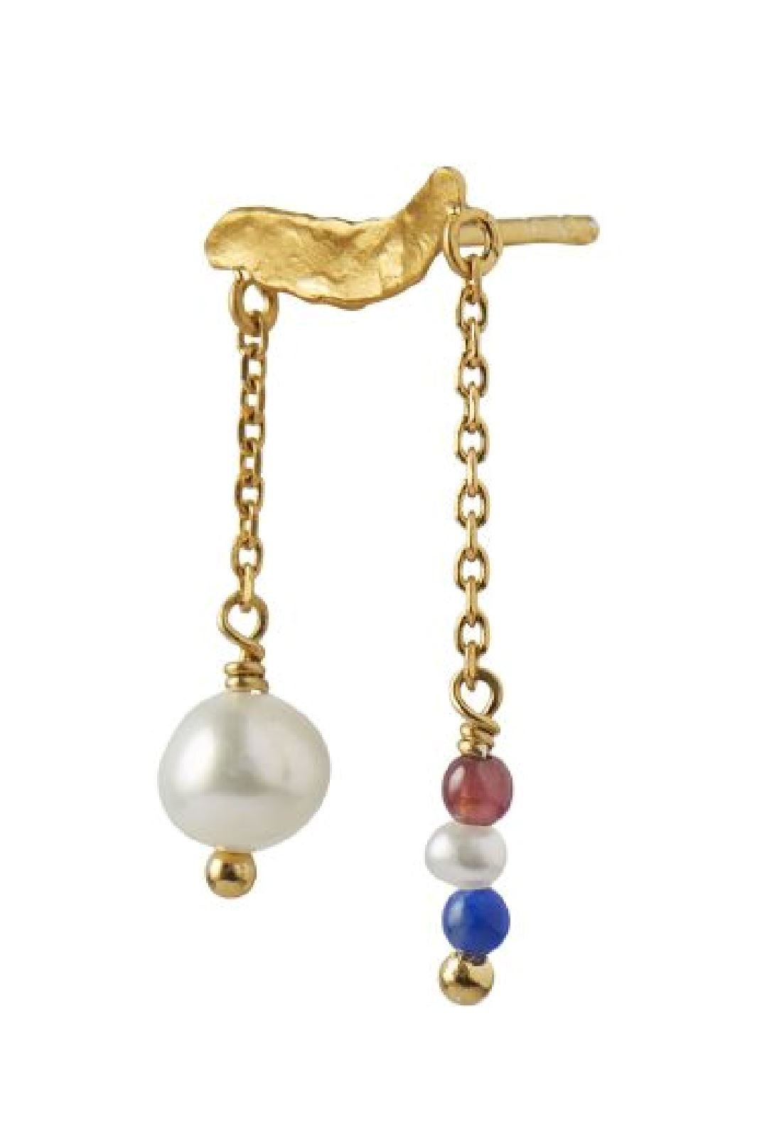 Stine A - Petit gold splash Earring Chains & French Kiss 1306-02 - Gold Øreringe