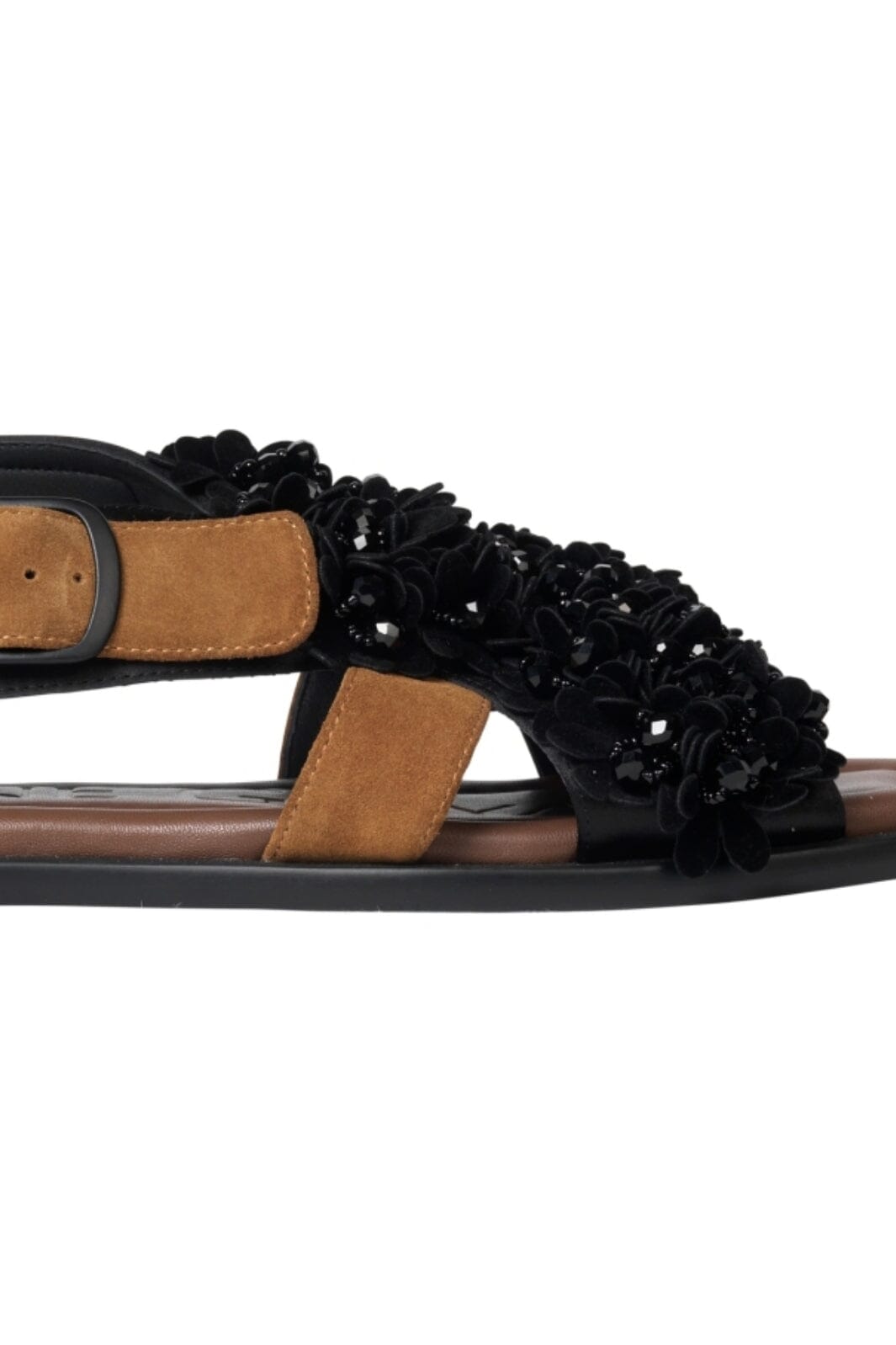 Stine Goya - 2402 Cross Strap Sandal, Grosgrain Cross Strap Sandalsg-pf25-f041-2402 - Black