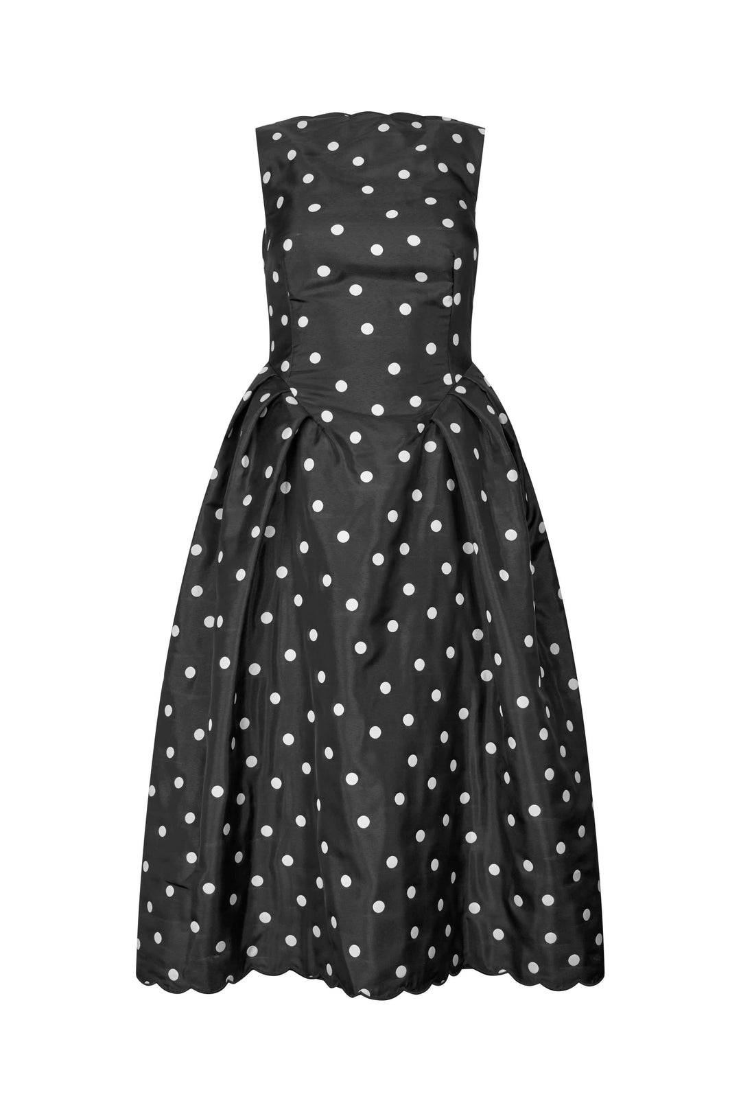 Stine Goya - 2451 Quilted Dots, Voluminous Midi Dresssg-ps26-d199-2451 - Quilted Dots Kjoler