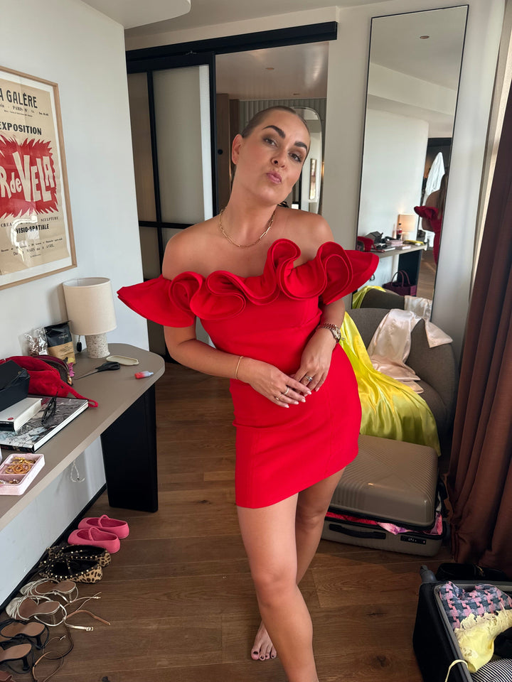 Valentin Studio - Flora dress - red