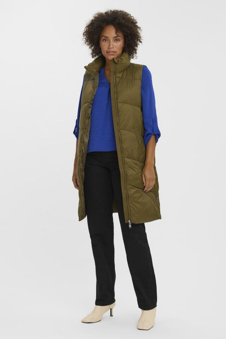 Vero Moda - Vmuppsala 3-4 Waistcoat - 4016360 Dark Olive Veste