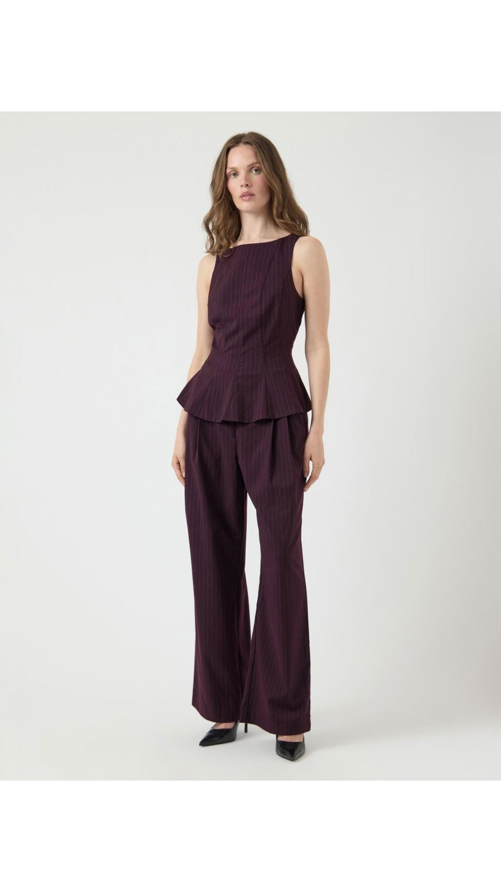 Y.A.S - Yasburla Sl Top - 4894401 Port Royale W. Pinstripe Toppe