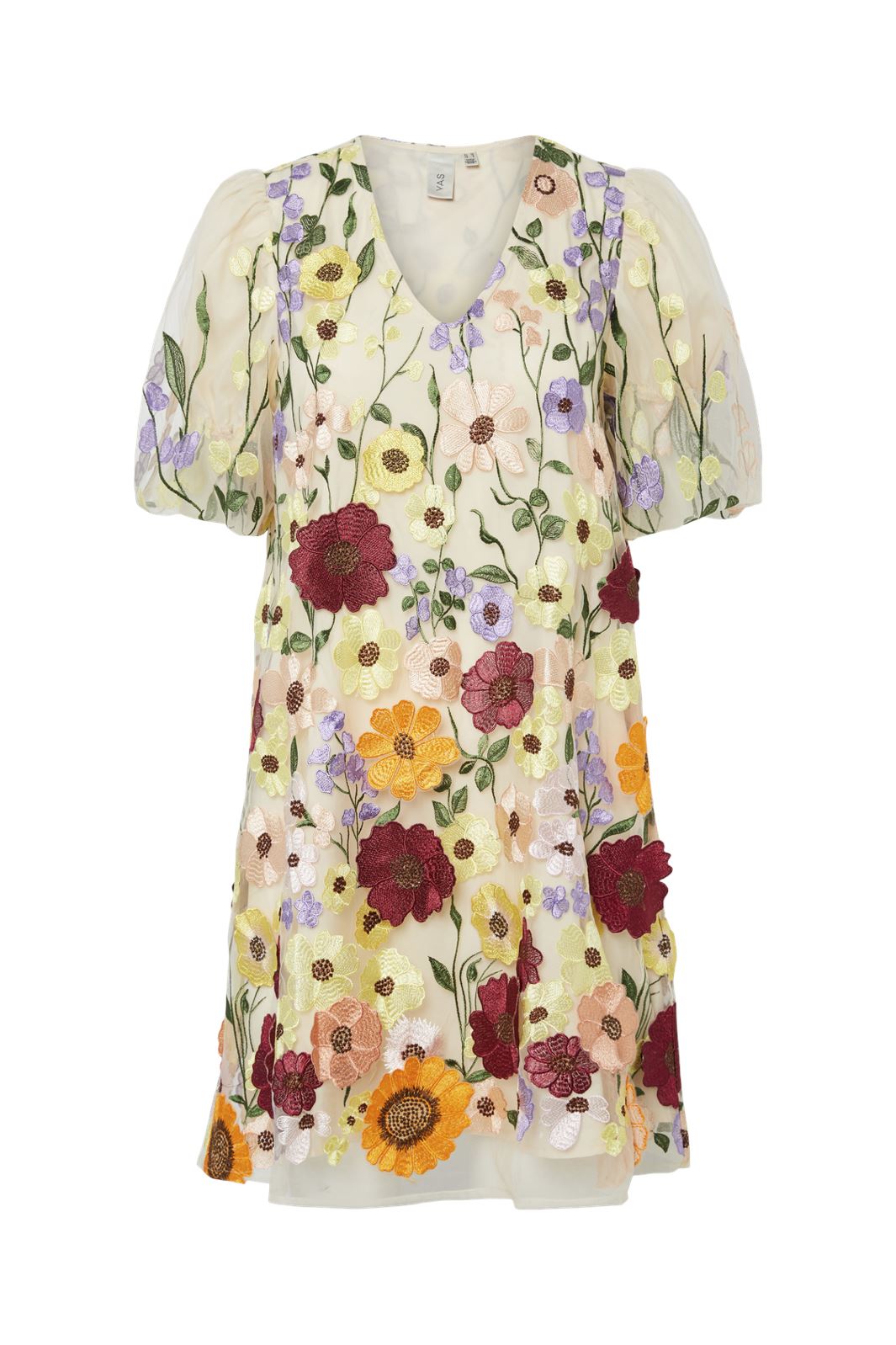 Y.A.S - Yasflowering Ss Dress New - 4802617 Whisper White Flowers