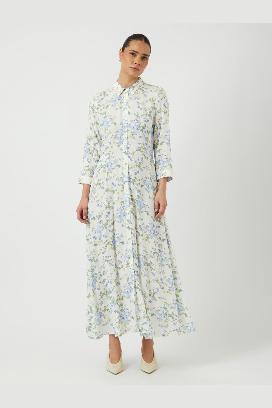 Y.A.S - Yassavanna Long Shirt Dress - 4745084 Star White Sumelli