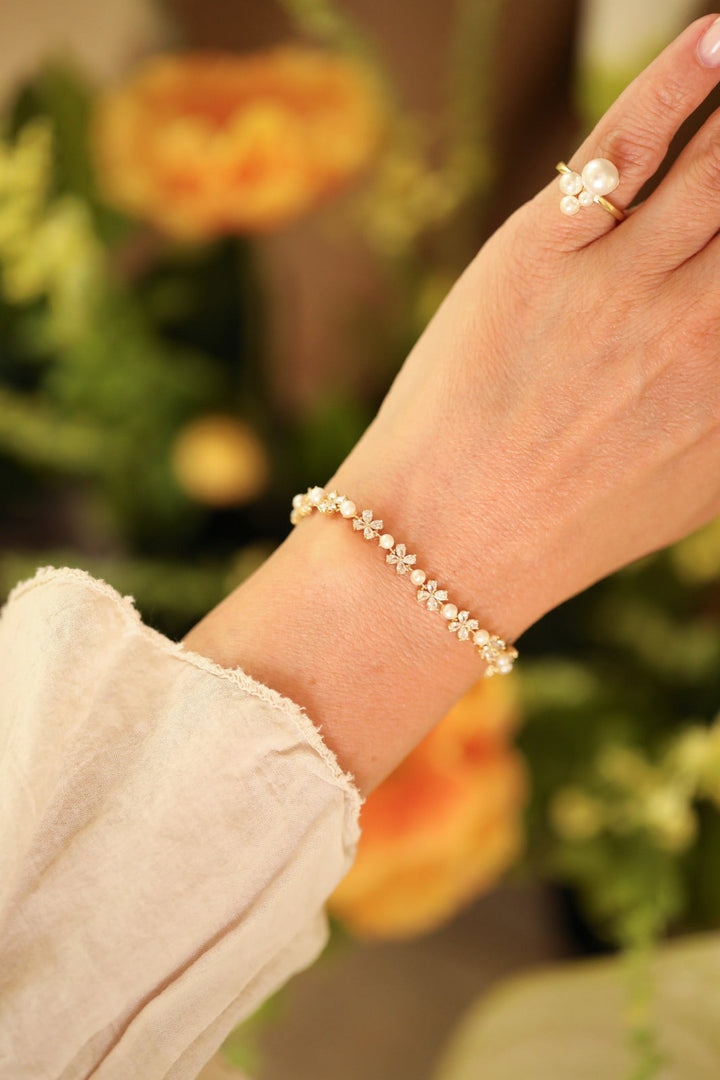 Rooted - Golden Daisy Bracelet  - Forgyldt