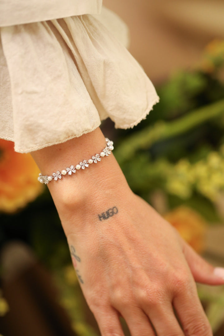 Rooted - Silver Daisy Bracelet  - Forsølvet