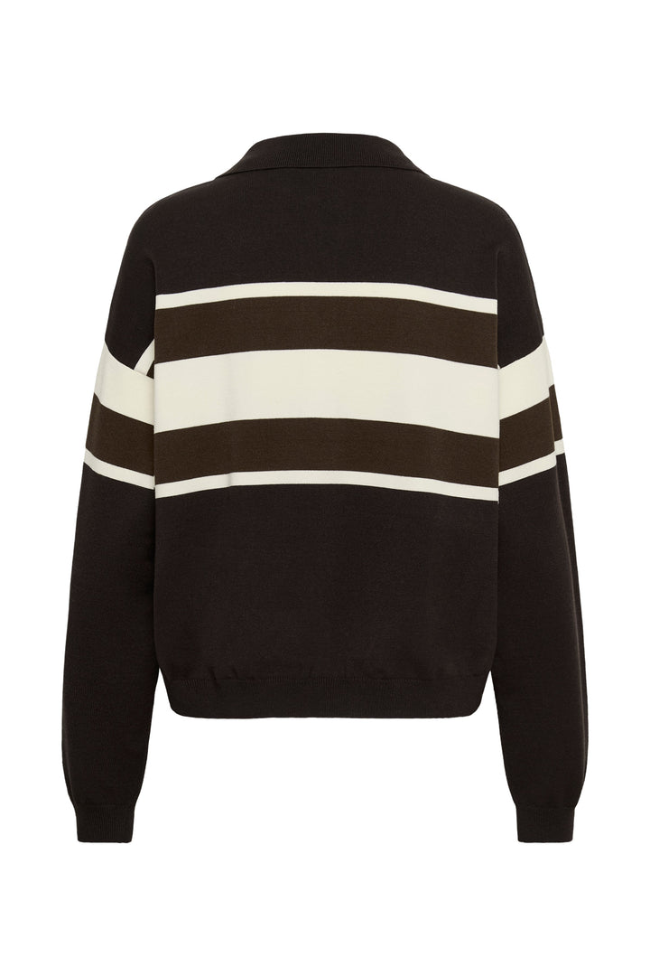 Gestuz - Gzalexu Polo Pullover 10911514 - 109932 - Ganache/Slate Black/Egret