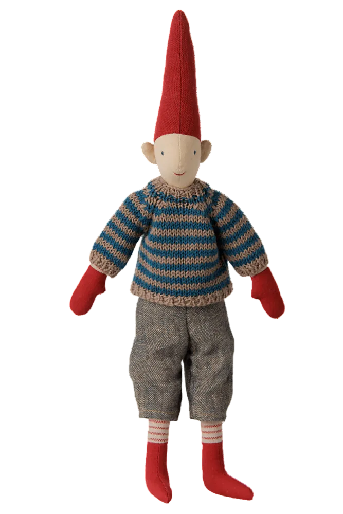 Maileg - Pixy, Str. 2 - Dreng - Stribet Strikket Sweater - 14-6424-00