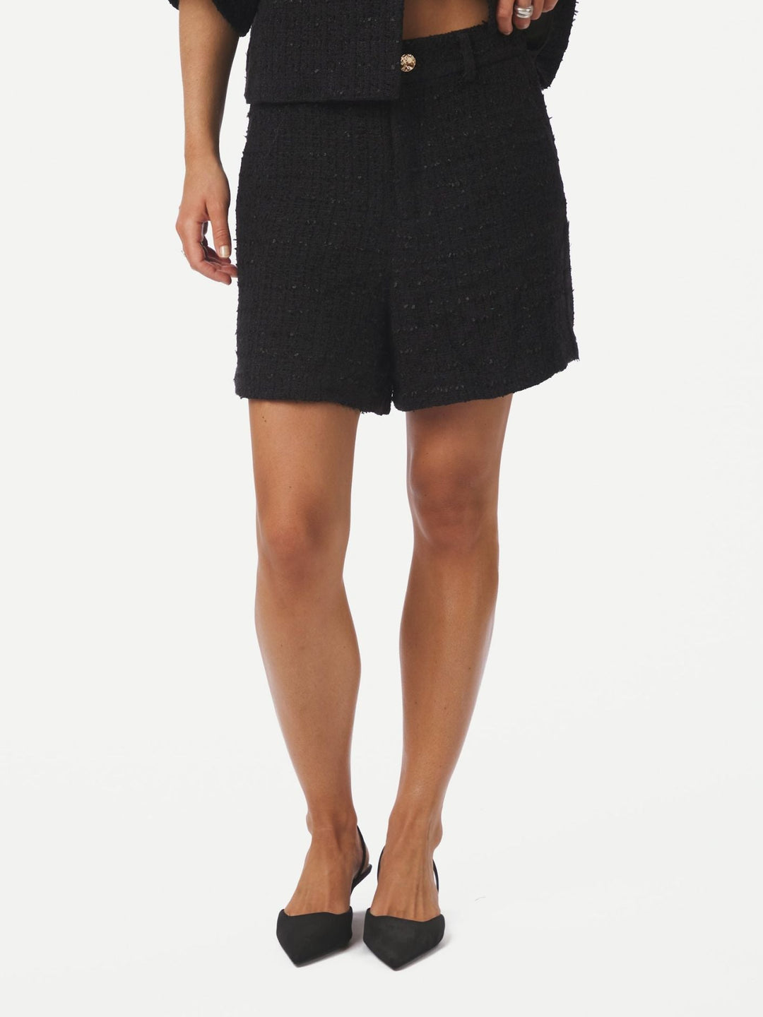 Neo Noir - Zanya Boucle Shorts 167198 - 100 - Black