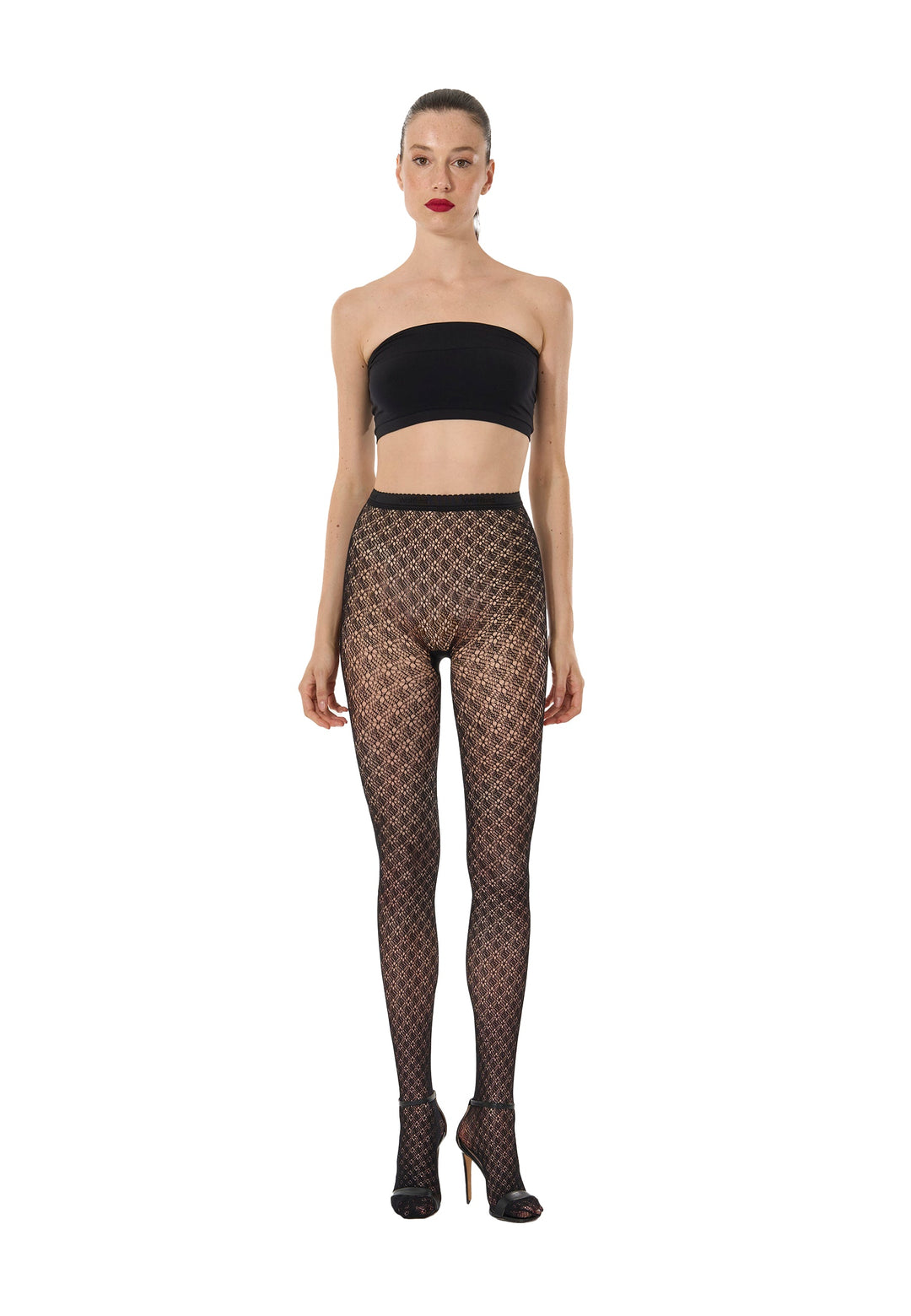 Wolford - Blossom Net Tights 19490 - 7005 Black