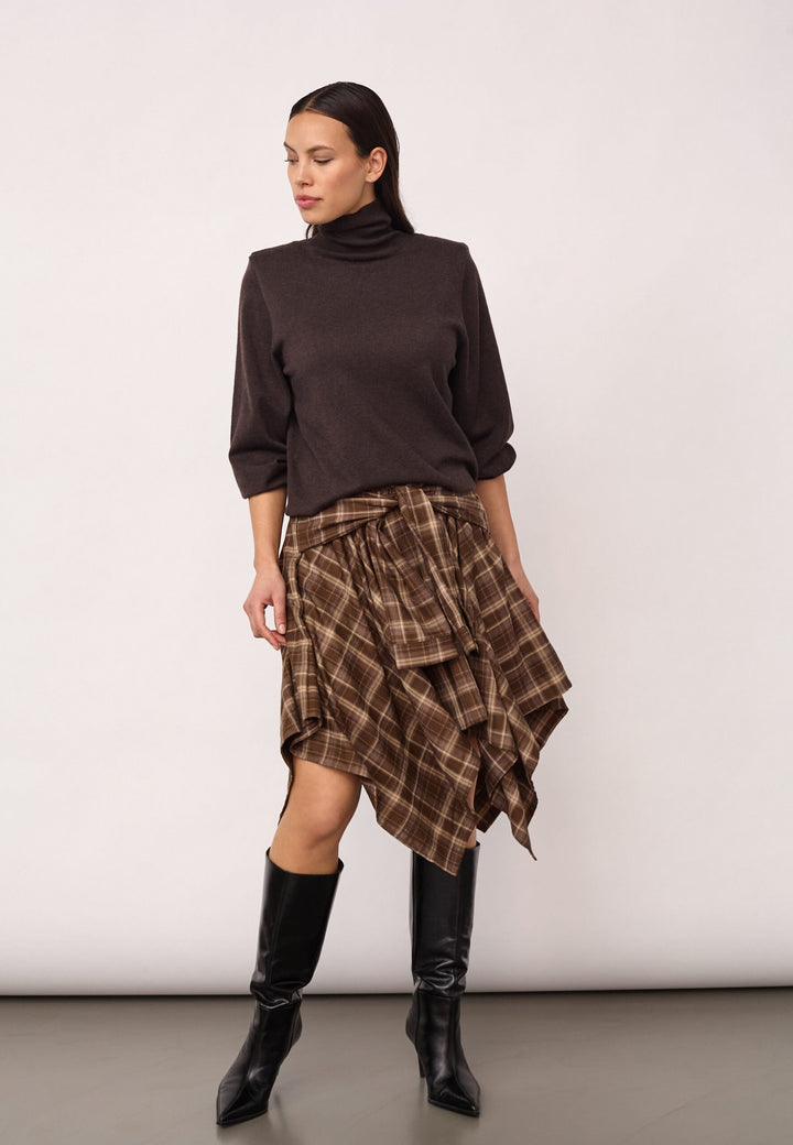 Co´Couture - Corycc Padded Roll-Neck Knit 500213 - 20003 - Dark Brown